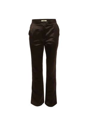 Fendi Pre-Owned straight-leg satin trousers - Brown