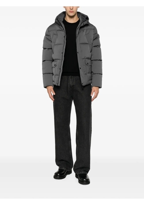 SERGIO MORETTI FIRENZE logo-patch padded jacket - Grey