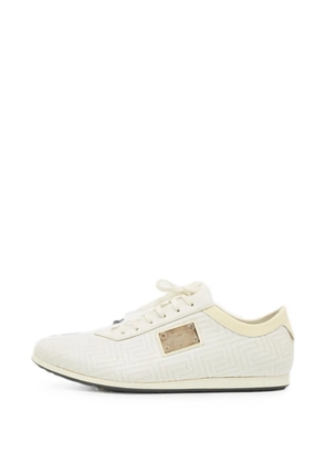 Versace Pre-Owned quilted patterned sneakers - White
