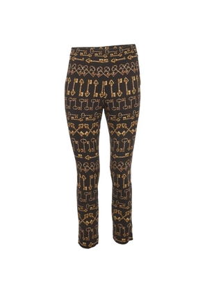 Dolce & Gabbana Pre-Owned key-print slim-fit trousers - Brown