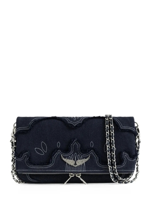 Zadig&Voltaire Rock denim clutch - Blue