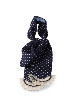 Prada polka-dot marocain scarf - Blue