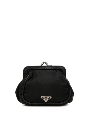 Prada Pre-Owned 2000-2013 Tessuto Kiss Lock Frame coin pouch - Black