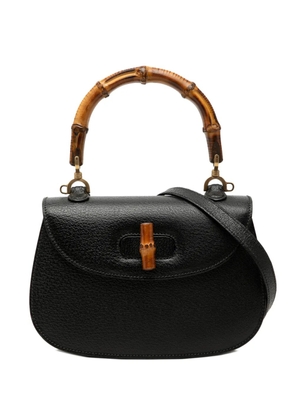 Gucci Pre-Owned 20th Century Small Grained Calfskin Bamboo Night satchel - Black