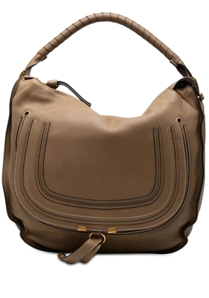 Chloé Pre-Owned 2012 Large Pebbled Calfskin Marcie hobo bag - Brown