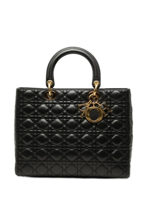 Christian Dior Pre-Owned 2000 Large Lambskin Cannage Lady Dior satchel - Black