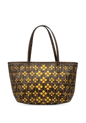 Fendi Pre-Owned 2010-2026 Small Perforated Zucca Spalmati Roll tote bag - Brown