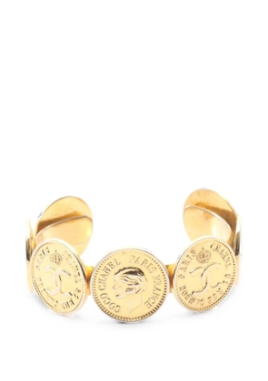 CHANEL Pre-Owned 1986-1988 Coco Mark coin bangle - Gold