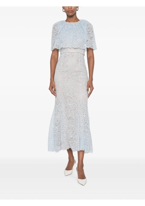Self-Portrait lace-detail embellished midi dress - Blue