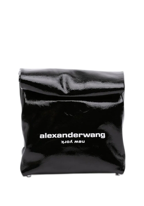 Pre-Owned Alexander Wang 2010-2026 Patent Logo Lunch Bag clutch bag - Black