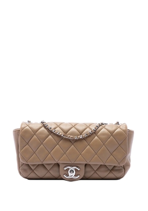 CHANEL Pre-Owned 2009-2010 Medium Quilted Lambskin Coco Rain Flap shoulder bag - Brown