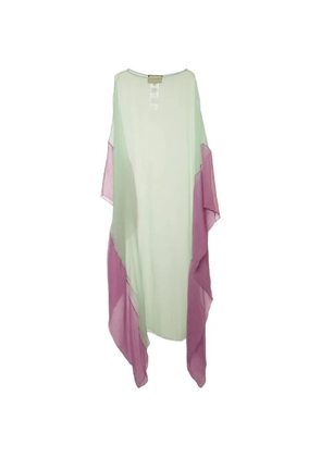 Gucci Pre-Owned sheer silk kaftan dress - Green