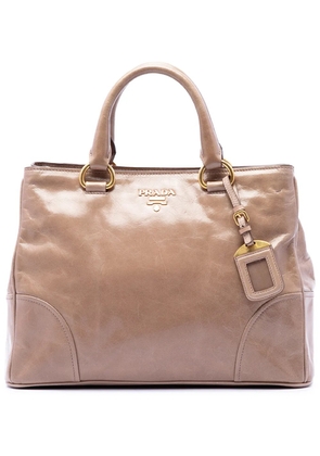 Prada Pre-Owned 2010-2026 Vitello Shine satchel - Brown