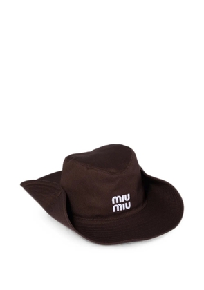Miu Miu drill hat - Brown