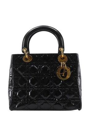 Christian Dior Pre-Owned 2000-2026 Medium Patent Cannage Lady Dior satchel - Black
