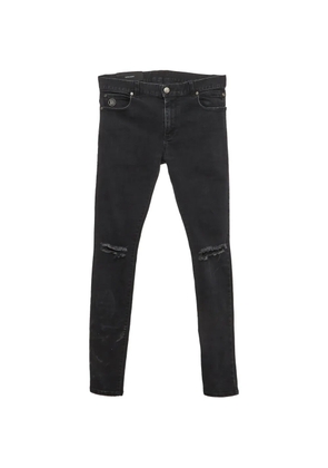 Balmain Pre-Owned distressed-effect ultra-skinny jeans - Black