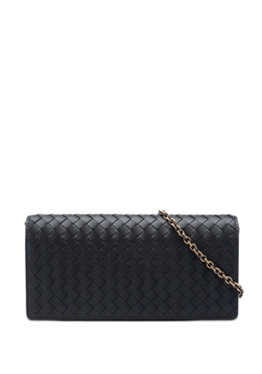 Bottega Veneta Pre-Owned 2012-2026 Nappa Intrecciato Continental Wallet on Chain crossbody bag - Black