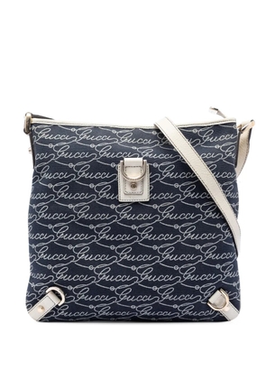 Gucci Pre-Owned 2016-2026 85th Anniversary Denim Abbey D Ring crossbody bag - Blue