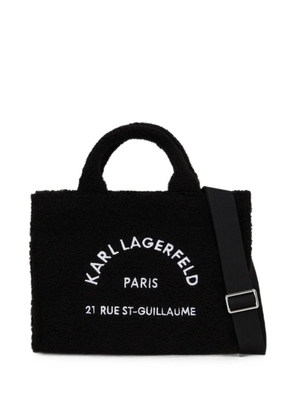 Karl Lagerfeld Rue St-Guillaume embroidered-logo tote bag - Black