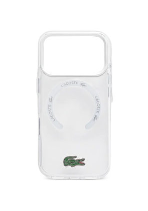 Lacoste logo-plaque iPhone 17 Pro case - White