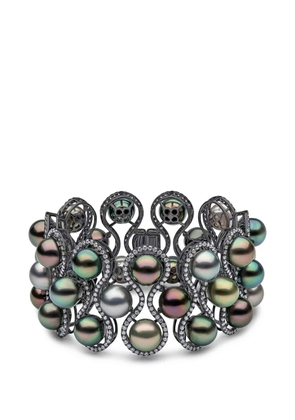 Yoko London Duchess Multi Row Tahitian diamond bracelet - Silver