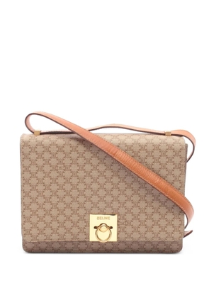 Celine Pre-Owned 2000s Macadam-Ring-detail shoulder bag - Neutrals