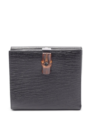 Gucci Pre-Owned Bamboo bi-fold wallet - Black