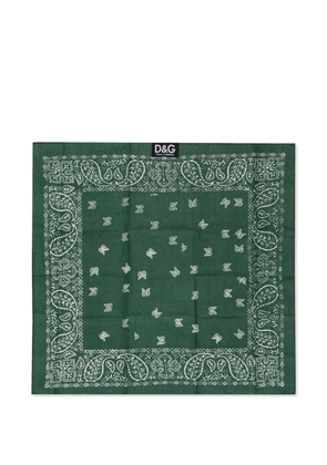 Dolce & Gabbana paisley-print square scarf - Green