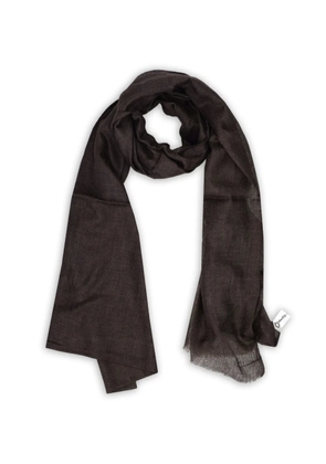 La-Rose frayed-edge scarf - Brown