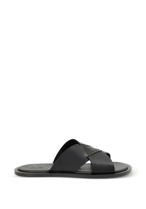 LOEWE criss-cross leather sandals - Black