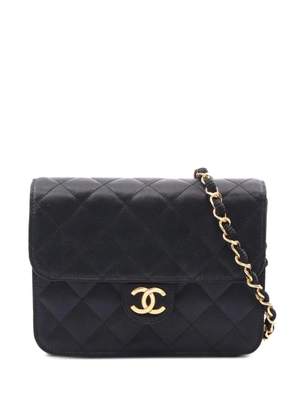 CHANEL Pre-Owned 1986-1988 Matelassé chain crossbody bag - Black
