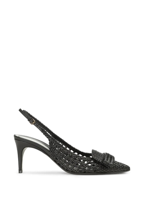 Sergio Rossi sr1 Braid slingback sandals - Black
