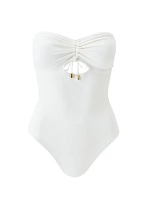 Melissa Odabash Lucca ribbed swimsuit - White