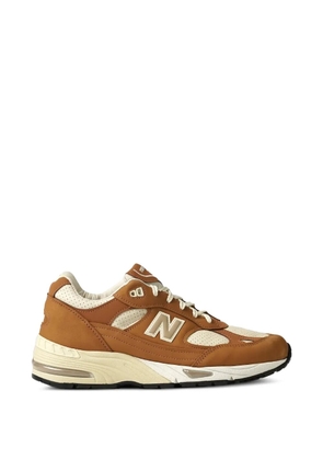 New Balance Made in UK 991v1 suede-panel sneakers - Brown