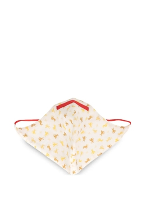 Isaia cherub-print face mask - White