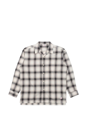 Edwin check-print open-collar shirt - Neutrals