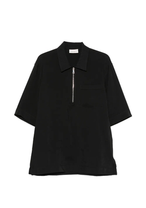 YES LONDON quarter-zip short-sleeve polo shirt - Blue