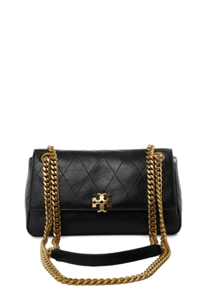 Tory Burch small Charlie quilted leather shoulder bag - Black
