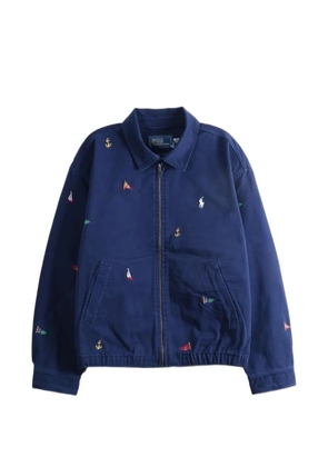 Polo Ralph Lauren Bayport embroidered-motif zip-up jacket - Blue