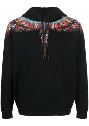 COUNTY OF MILAN Grizzly Wings organic cotton hoodie - Black