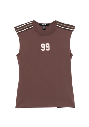 Ksubi crew neck open-back top - Brown