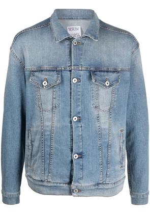 COUNTY OF MILAN logo-print denim jacket - Blue