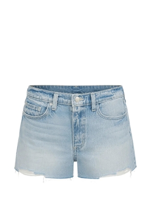 L'Agence Clark distressed raw-edge shorts - Blue