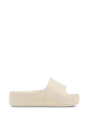 Karl Lagerfeld Kobo II Signia Shine slides - Neutrals