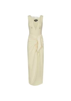 Taller Marmo Grand Sahara lace-up swimsuit and pareo set - Neutrals