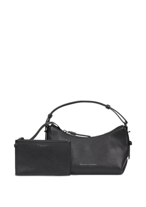 Brunello Cucinelli grained-leather shoulder bag - Black