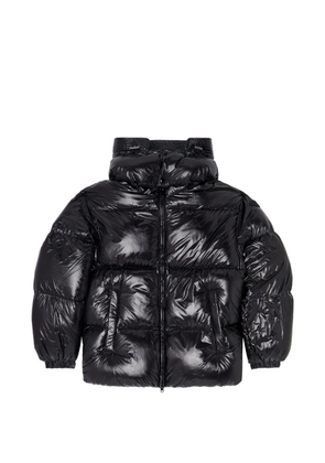 Diesel down puffer jacket with detachable hood - Black