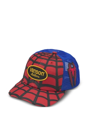 Supreme x Vanson Leathers x Marvel logo-patch baseball cap - Red