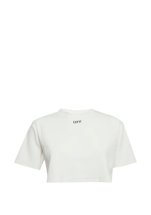 Off-White Pre-Owned logo-print rib-knit T-shirt