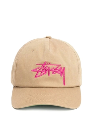 Stüssy Mid-Depth Big Stock logo-embroidered cap - Neutrals